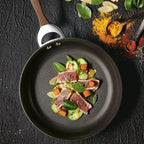 Circulon Symmetry Hard Anodized Nonstick Stir Fry / Wok Pan with Helper Handle - 14 Inch, Chocolate