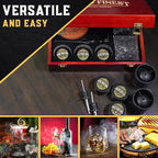 Whiskey Smoker Kit | Cocktail Smoker Kit with Torch, Scorch Shield, Lid, 6 Wood Chips & Gift Box for Smoked Old Fashioned| Bourbon Smoker