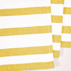 Realm 100% Cotton Stripe Pattern Kitchen Dish Cloths | Ochri Yellow 13" x 13" Inch Soft, Plush & Absorbent Quick Drying Dish Towels (6 Pack)