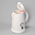 aJOY Professional Designer Series 1.7L Cordless Electric Kettle, BPA Free, 360 Degree Conceal Heating Element, Overheat Protection Control (Ivory-Pink)