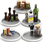 Simple Houseware 12-Inch Lazy Susan Spice Organizer Rotating Tray, 5-Pack