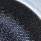 316L Stainless Steel 5QT Saute Pan Hexagon Nonstick Wok with Lid, Two Handle to Hold, PFOA Free, Dishwasher Oven Safe (12 inches,5QT)