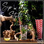 Vikko Drinking Glasses, 11 Ounce Glass Cups, Durable Glasses Drinking Set of 6, Tall Water Glasses, Stackable Highball Glasses, Heavy Base Tumblers & Water Glasses, Dishwasher Safe Cups