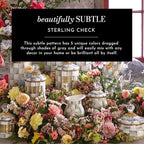 MACKENZIE-CHILDS Enamel Everyday Bowl, Serving Bowl for Entertaining, Medium, Gray-and-White Sterling Check, Set of 1