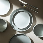 Stone Lain Bao 4-Piece Salad Plate Set Stoneware, Blue-Grey