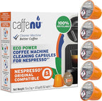 Nespresso Compatible Cleaning Pods. 5 Cleaner Capsules. Improved Coffee Flavor. For Nespresso Originaline, Use with Descaling Kit.