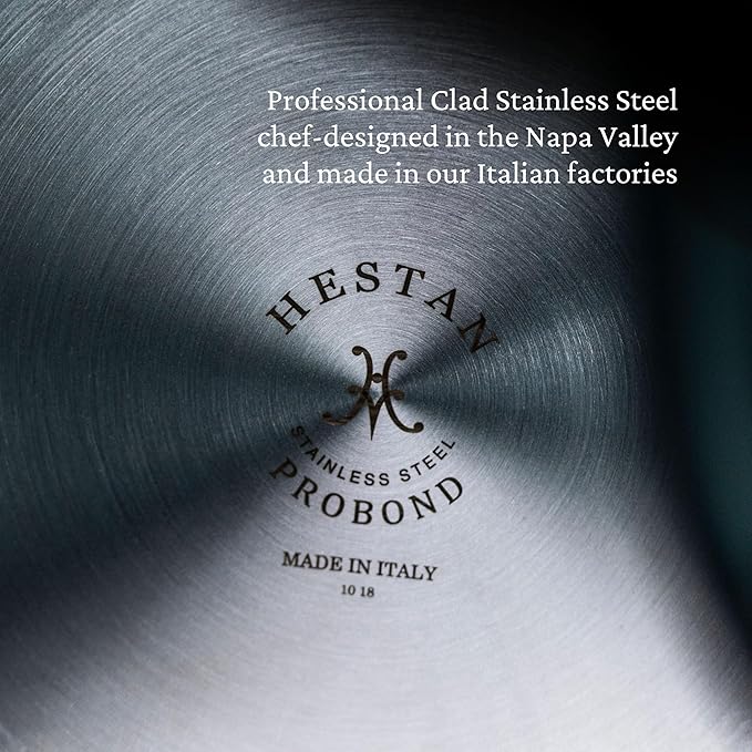Hestan ProBond Forged TITUM - Professional Clad Stainless Steel, Nonstick, 10-Piece Cookware Set, Induction Compatible, Made without PFOAs