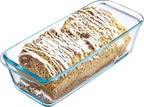 SIMAX Glassware Classic 1.5 Quart Loaf Dish, Glass Loaf Pan, Heat, Cold and Shock-Proof Borosilicate Glass, Made in Europe, Dishwasher Safe, 11” x 4.8” x 3”