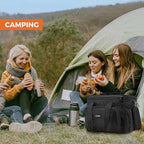 OPUX Soft Cooler Bag, Insulated Collapsible Lunch Cooler Tote for Men Work Camping Beach Travel, Portable Soft Sided Leakproof Waterproof Large Lunch Bag Box with Shoulder Strap 40 Cans, Black