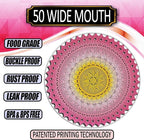 Supa Ant Thickest Canning Lids Wide Mouth (50 Pcs.) Food Grade Tin Can Lids for Canned Food -Buckle Proof & Rust Proof Lid for Canning Kit for Wide Mouth Mason Jars (Knitted Crochet) Canning Supplies