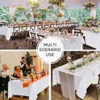 Fitable 8 Pack Table Cloth Rectangle Table: Stain and Wrinkle Resistant Tablecloth Rectangular, Washable Polyester Tablecloths for Wedding Party Dining Banquet Event Catering(White, 70x108 Inch)