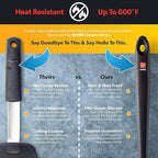 DI ORO Silicone Ladle – Soup Ladle for Cooking & Serving Heat-Resistant - Large Kitchen Soup Ladle Nonstick Cookware Safe - Soup Serving Spoon with Wide Bowl - Silicone Utensil Dishwasher Safe (Black)