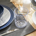 bzyoo BPA-Free Designed Dishwasher Safe 14 oz Plastic Tumbler Set which is Durable and Stackable Great For Parties, Anniversaries (6 PCS, Spidy White)