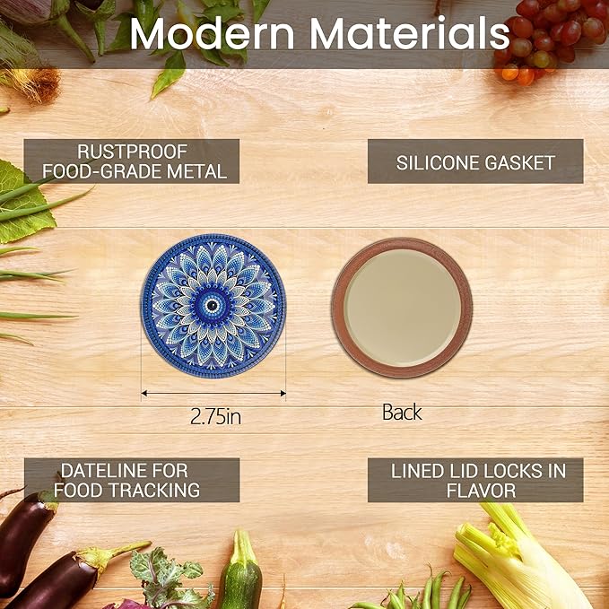 50Pcs Canning Lids Regular Mouth, Superb Canning Lids Not Easy to Rust Excellent Air Tightness, Thick Mason Jar Lids Prevent Warping - Food Grade Material (Peacock-blue)