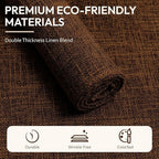 Blue Forest Placemats Set of 4, Dual-Layered Thickened Faux Linen Cloth Place Mats Heat Resistant Machine Washable Wrinkle Free Table Mats Indoor/Outdoor (Brown)