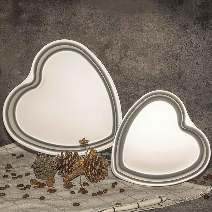6 3 8 3 heart cake pan, Baking Pan,Anodized Heart Cake Pan, Aluminum Cake Pan, For Valentine s Day Wedding Birthday and Other Occasions Cake.silver