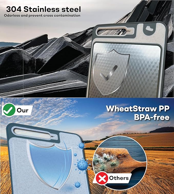 Stainless Cutting Board - Stainless Cutting Boards for Kitchen - Metal Cutting Boards - Stainless Steel Cutting Board - Tabla de Cortar de Acero Inoxidable - Steel Chopping Board