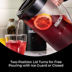 Homecraft Electric Iced Tea Maker for Sweet Tea and Cold Brew Coffee, Double Insulated Pitcher, Black, Small