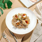 Brew To A Tea - White Porcelain Dinner Plates, Set of 12, 10.5" Gold Rimmed, Classic Style, Formal Dining