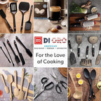 DI ORO Silicone Ladle – Soup Ladle for Cooking & Serving Heat-Resistant - Large Kitchen Soup Ladle Nonstick Cookware Safe - Soup Serving Spoon with Wide Bowl - Silicone Utensil Dishwasher Safe (Clay)