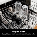 Ninja | Blender | Nutri Pro | Single Serve | For Smoothies, Salsa, Shakes and Frozen Drinks | Includes 2 Smoothie Cups & Lids | Crushes Ice, Fruit & Veggies |Silver | BN401