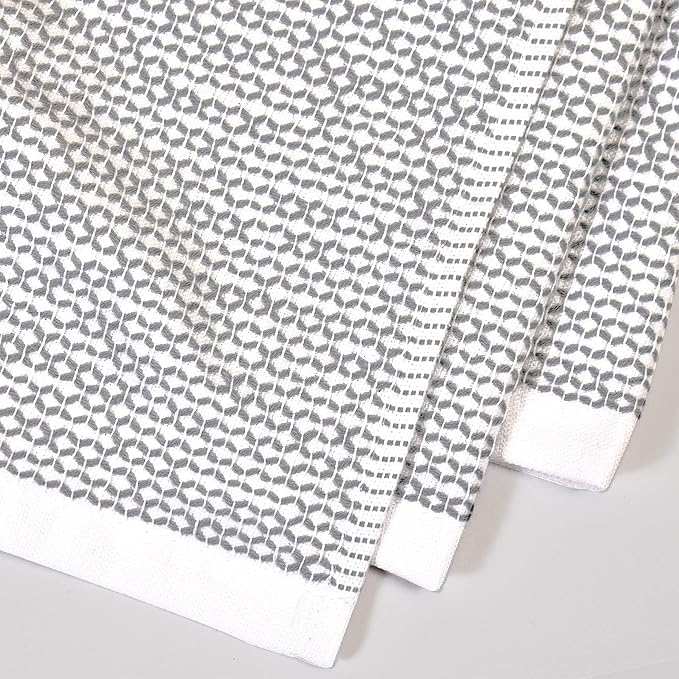 Realm 100% Cotton Stripe Pattern Kitchen Dish Cloths | Nautical Blue 13" x 13" Inch Soft, Plush & Absorbent Quick Drying Dish Towels (6 Pack)