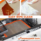 Silicone Baking Mats - Best German Silicone - Non Slip Silicone Baking Sheet, Non Stick Reusable Silicone Mats for Baking, Oven Liner, Counter Mat - 2 Toaster Oven Size Baking Mats