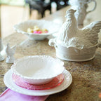 Fitz and Floyd Savannah Covered Vegetable Dish, 48oz, Earthenware Bowl with Floral Details - Charming Rustic Farmhouse Serveware for Entertaining, Holiday, Everyday Dining Decor - Country Tableware