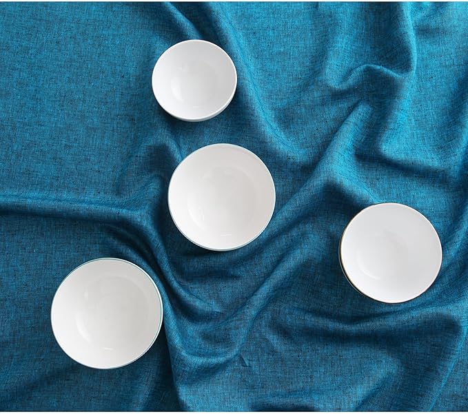 Solino Home Linen Tablecloth 60 x 120 Inch - 100% Pure Linen Chambray Teal Table Cloth for Rectangle Tables - Athena, Machine Washable Tablecloth for Summer, Fall, Autumn