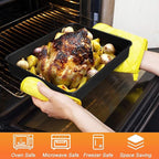 Herogo Deep Baking Pan Set of 2, 8 X 10.5 Inch Non-Stick Sheet Cake Pan for Oven, Rectangle Stainless Steel Lasagna Brownies Casseroles Cakes Bakeware, Dishwasher Safe