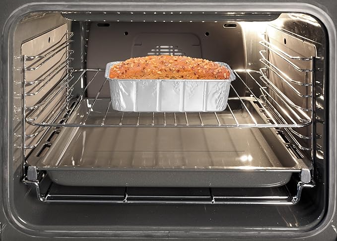 PARTY BARGAINS 1 Lb Aluminum Loaf Pan - 40 Pack, Heavy Duty Disposable Bread Pans for Perfect for Baking, Lasagna, Meatloaf & Food Serving (Max 240°C)