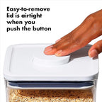 OXO Good Grips POP Container - Airtight Food Storage - Small Square Tall 2.3 Qt Ideal for spaghetti, linguini and lasagna