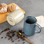 GBHOME Large Coffee Mugs Set of 4, 18oz Handmade Ceramic Coffee Mugs Set with Gradient color for Latte/Tea/Beer/Hot Cocoa, Dishwasher & Microwave Safe, Multi-Color