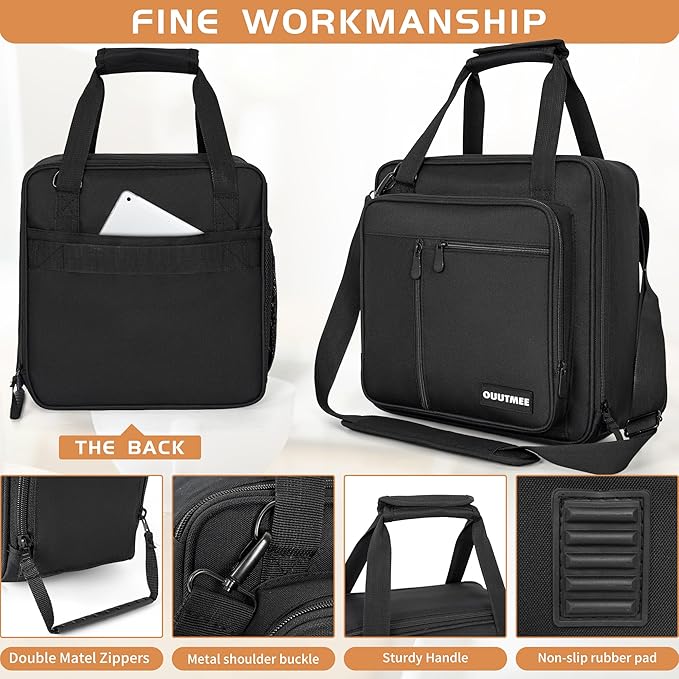 Coffee Maker Carrying Bag Compatible with Keurig K-Mini or K-Mini Plus, Single Serve Coffee Brewer Portable Storage Bag with Extra Pockets, Storage Tote Case With Multiple Pockets for K-Cup