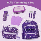 Bentgo Kids Bento-Style 5-Compartment Leak-Proof Lunch Box - Ideal Portion Sizes for Ages 3 to 7 - Durable, Drop-Proof, Dishwasher Safe, PFAS & BPA-Free & Made with Food-Safe Materials (Purple)