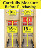 LYNK PROFESSIONAL® Élite™ Pull Out Spice Rack Organizer for Inside Kitchen Cabinets - 6"x21" - Slide Out Drawer – Wood/Chrome Sliding Spice Cabinet Organization Shelf Racks - 3 Tier