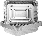 PLASTICPRO Disposable 9 x 13 Heavy Weight Aluminum Foil Pans Half Size Deep Steam Table Bakeware - Cookware Perfect for Baking Cakes, Bread, Meatloaf, Lasagna Pack of 10