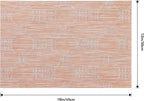 Leetaltree Coral Placemats Set of 8 - Heat Resistant Non-Slip Place mats for Dining Table, Washable Durable PVC Vinyl Woven Table Mats（Coral, 8）