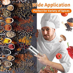 2Pack Electric Salt and Pepper Grinder Set USB Rechargeable with Warm LED Light, Adjustable Coarseness Lidaop Large Capacity Automatic Salt Pepper Mill Grinder for Kitchen, Sliver Set