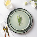 AmorArc Stoneware Dinnerware Sets,Round Reactive Glaze Plates and Bowls Set,Highly Chip and Crack Resistant | Dishwasher & Microwave Safe Dishes Set,Service for 4 (12pc)