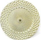 allgala 13-Inch 6-Pack Heavy Quality Round Charger Plates-Peacock Gold-HD80361