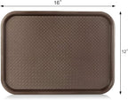 New Star Foodservice Fast Food Tray, Set of 12 (Brown, 12 by 16-Inch)