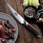 HOSHANHO Steak Knives Set of 6, Ultra Sharp 4.5 Inch Serrated Steak Knife Set, Japanese High Carbon Steel Kitchen Steak Knives with Ergonomic Handle