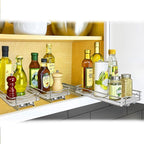 LYNK PROFESSIONAL® Pull Out Spice Rack Organizer for Inside Kitchen Cabinets - 6-1/4 inch Wide - Slide Out Drawer – Chrome Sliding Spice Cabinet Organization Shelf Racks - 1 Tier