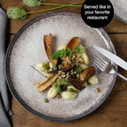 VIDA 12-Piece Porcelain Dinnerware Plate Set for 4 | Includes 4 Dinner Plates, 4 Dessert Plates, 4 Bowls | Modern Beige Ceramic Tableware, Stoneware Look, Microwave & Dishwasher Safe Dishes