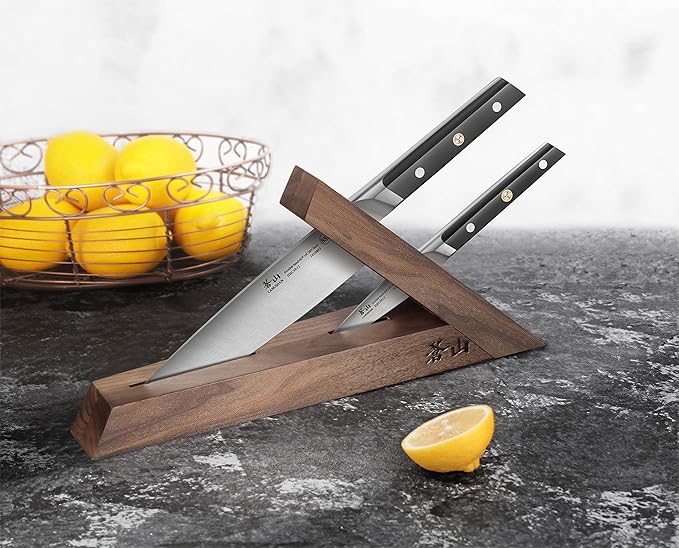 Cangshan TC Series 1021202 Swedish 14C28N Steel Forged 3-Piece Knife Block Set, Walnut