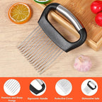 Onion Slicer Holder Large Onion Cutter Vegetable Chopper Kitchen Food Slicer Practical Meat Tenderizer Tool Stainless Steel Tomato Slicers for Slicing Onions Kiwifruit Tomato Avocados Eggs Lemon Meat