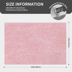 Cloth Placemats, Set of 6 Heat-Resistant Cotton Linen Blend Double Layered Machine Washable Place Mats, Wrinkle Free Thick Fabric Dining Table Mats for Indoors & Outdoors (Baby Pink, 6)