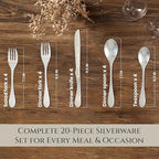 Knork Matte 20-Piece Flatware Set, Silver