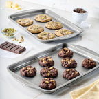 Circulon Total Bakeware Set Nonstick Cookie Baking Sheets, 2 Piece, Gray